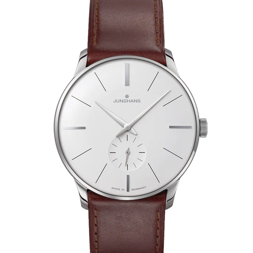 Junghans Meister Handaufzug 027/3200.02 Small-Seconds Brown Leather Strap Watch