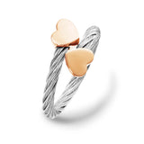 CHARRIOL PASSION DOUBLE HEART RING 02-102-1271-1