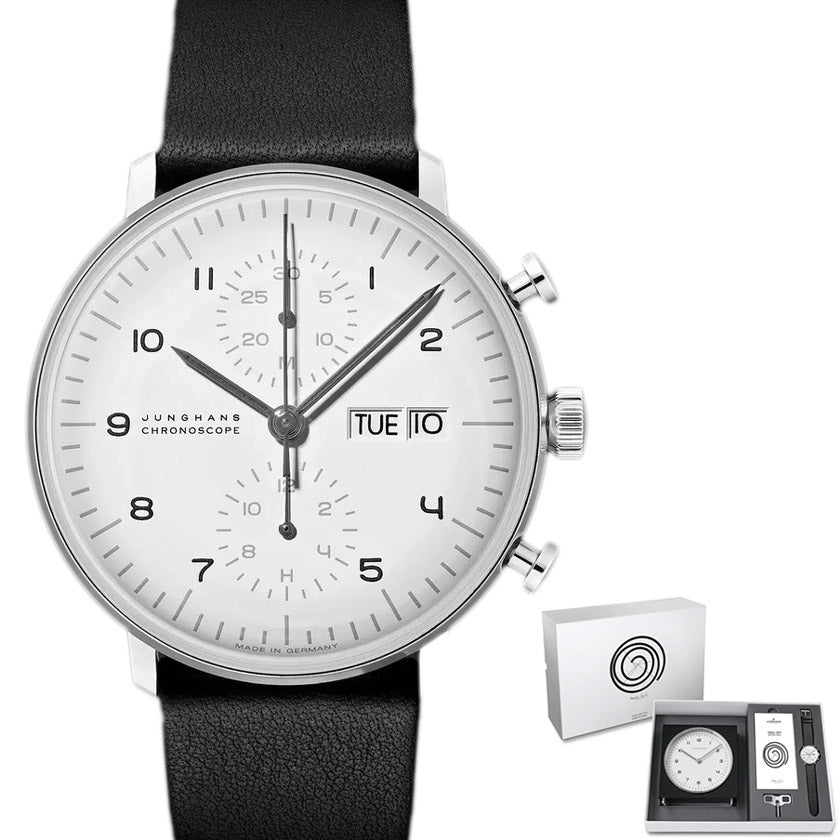 Junghans Max Bill Chronoscope Limited Edition (with Table Clock) 363/2919.01