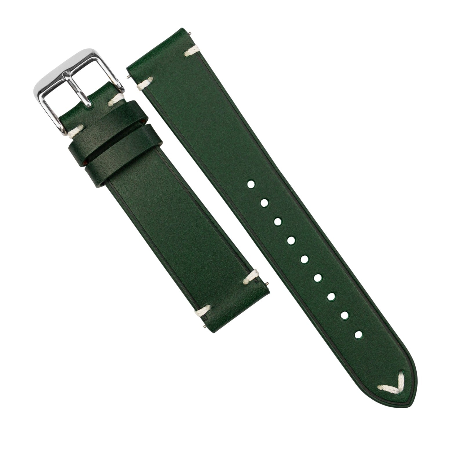Emery Vintage Buttero Green Leather Strap (20 mm)