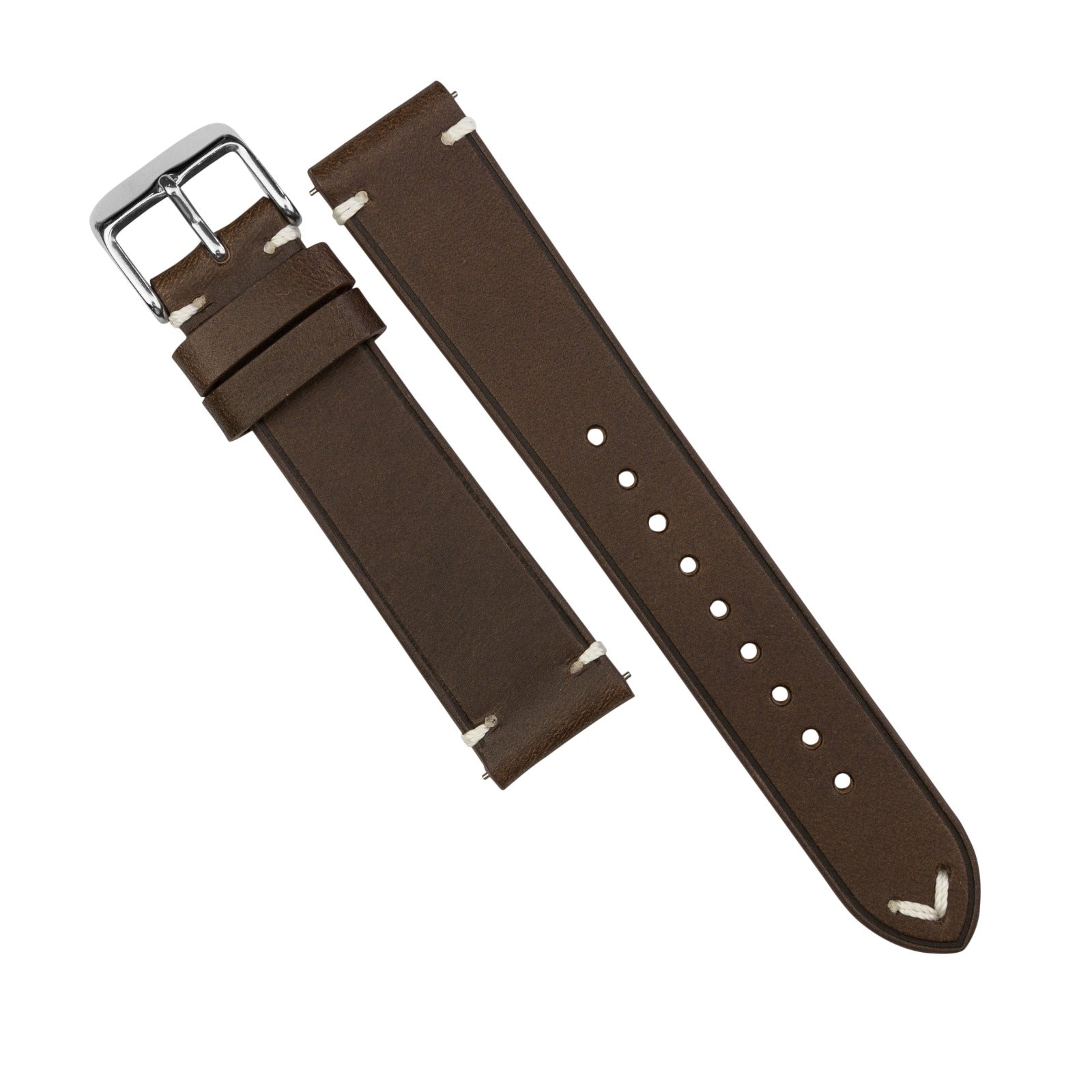Emery Vintage Buttero Brown Leather Strap (20 mm)