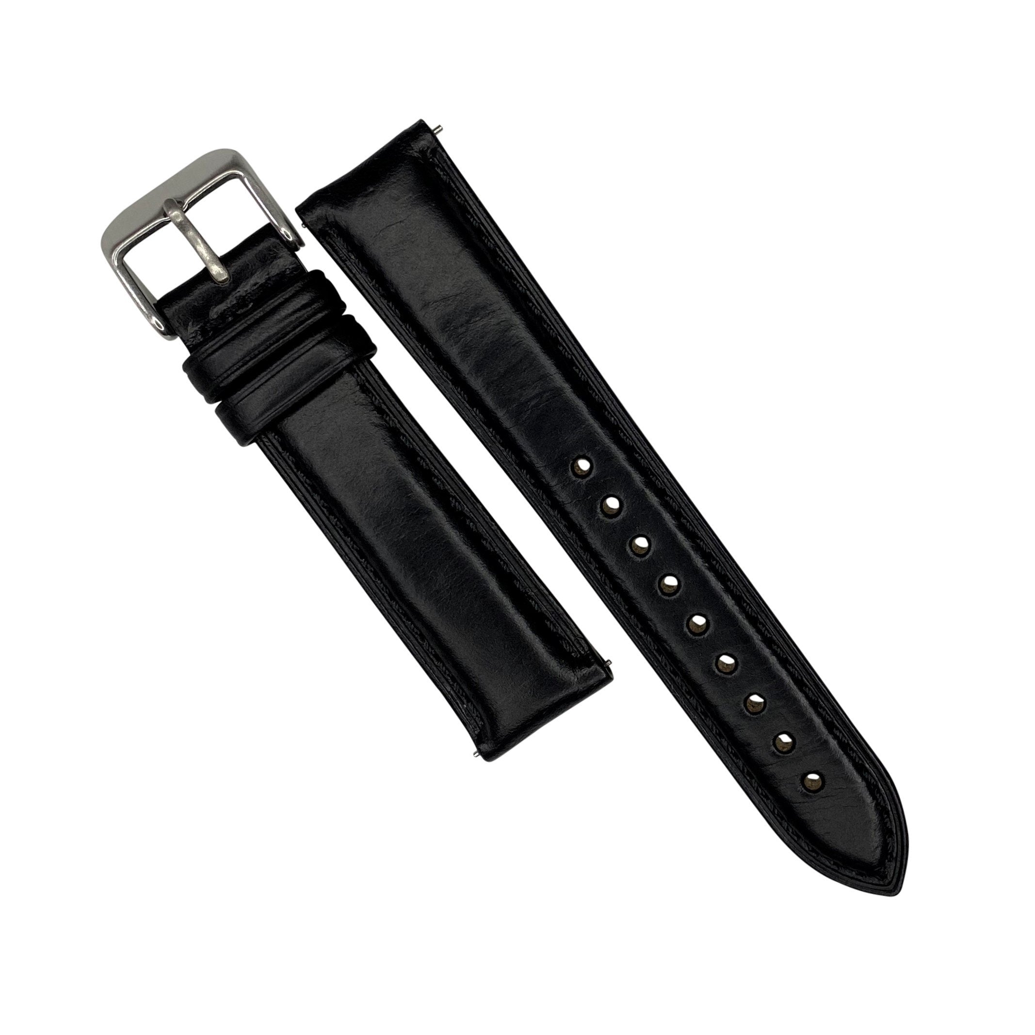 Classic Horween Leather Strap in Chromexcel® Black (22mm)